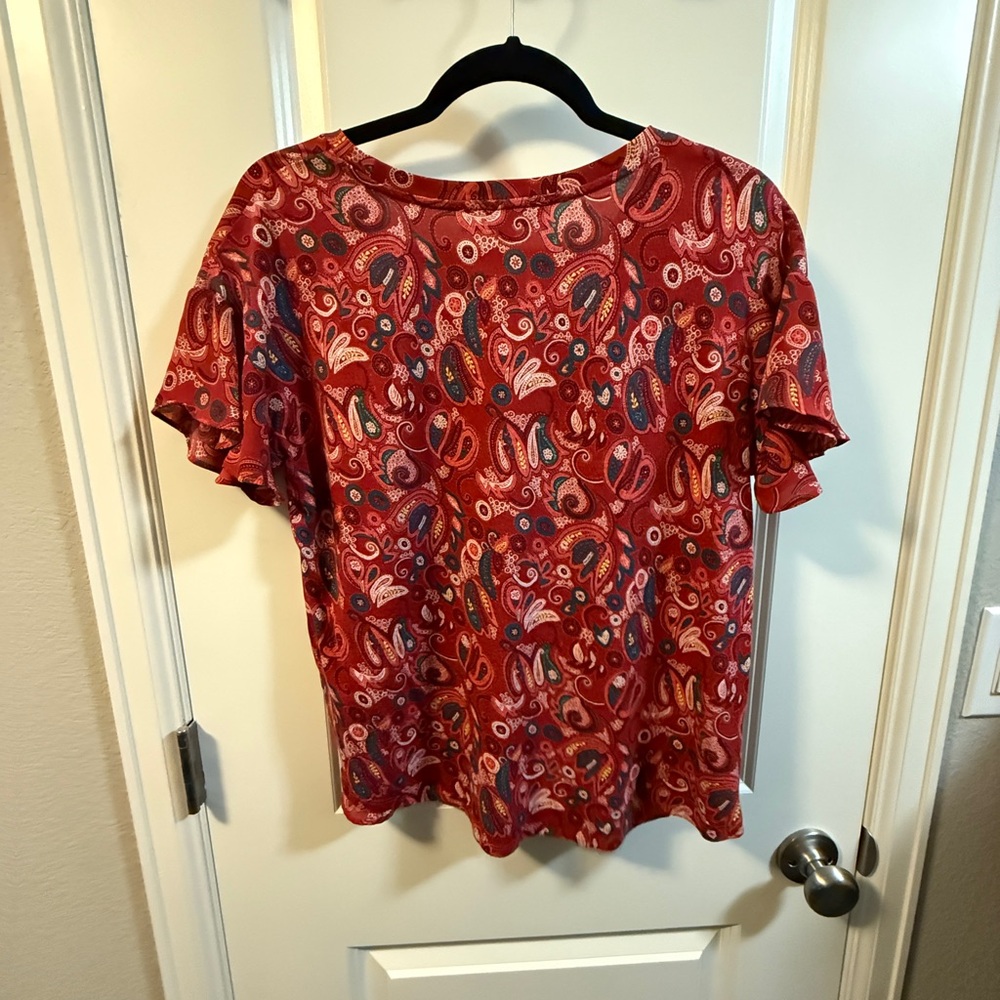 LOFT Paisley Red Women's Top blouse